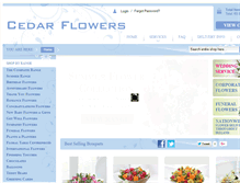 Tablet Screenshot of cedarflowers.com